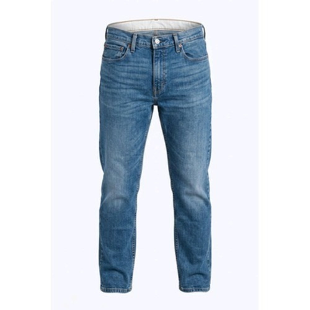 Levis 502 Jeans Mens 33x31 Blue Medium Wash Tapered Stretch Regular Fit Zip Fly